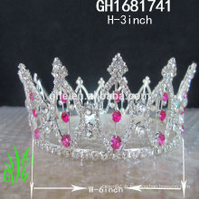Nouveaux designs rhinestone royal accessories Nouvelle tiare haute couronne de concours